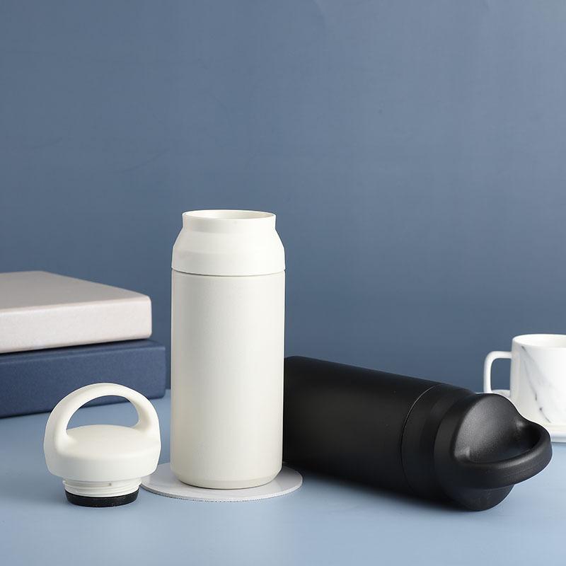 Handle Type Stainless Steel Vacuum Flask One Tone Frosted Water Cup Portable Car Trendy Insulation Coffee Cup