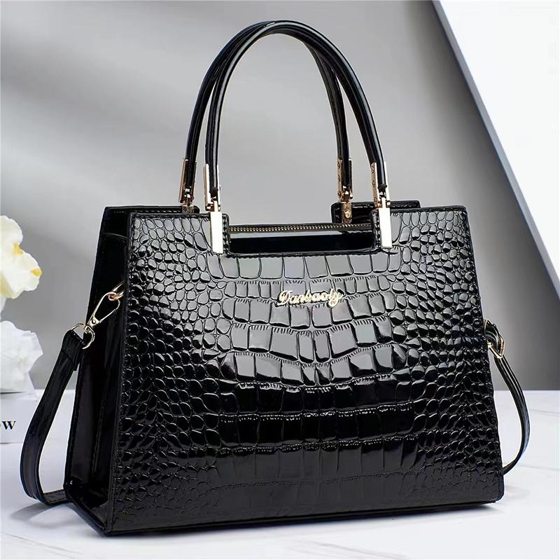 Yogodlns Women Patent Leather Handbag Fashion Satchel Bag Stylish Luxury Design Large Capacity Top Handle Shoulder Crossbody Bags