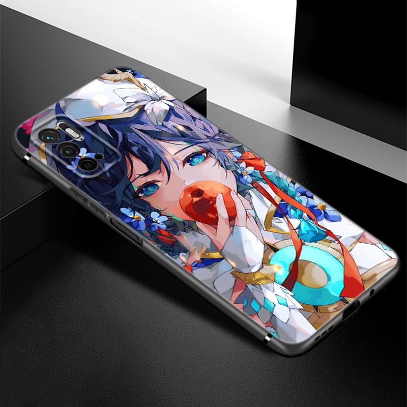 Чехол Genshin Impact Raiden Shogun Baal для Xiaomi Redmi Note 7 8 9 10 Lite 11 11E 11T 12 Pro 11S 4G 10T 5G 8T 9S 10S черный чехол