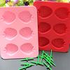 Форма для кубиков льда, многоразовые аксессуары для бара, антипригарная форма в форме клубники, форма для кубиков льда, форма для десерта, удобная антипригарная форма «сделай сам»