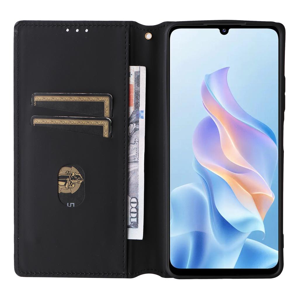 For ZTE Blade A76 5G Case Wallet Rhombus Imprinted Leather Phone Cover