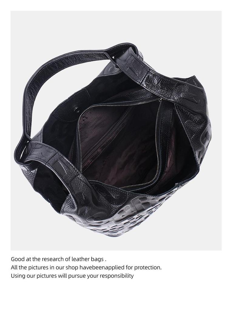 Женская универсальная сумка из натуральной кожи - Модная сумка через плечо и на плечо, Верхний слой коровьей кожи, Большая вместимость