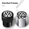 4Pcs Car Styling Wheel Tire Valve Caps Tyre Stem Cover Waterproof Accessories For VW Polo Golf MK4 Passat Tiguan Arteon Touareg zj3