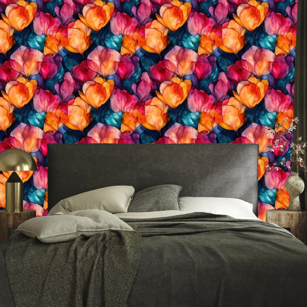 Peach and Pink Ink Wallpaper for Living Room and Bedroom 50x1000