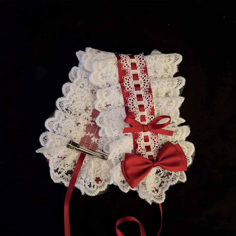 Женская повязка для волос Лолита Повязка на голову Сладкий бант Кружево Аксессуар Лолита Японская Лолита Горничная Универсальный Каваи Головной убор