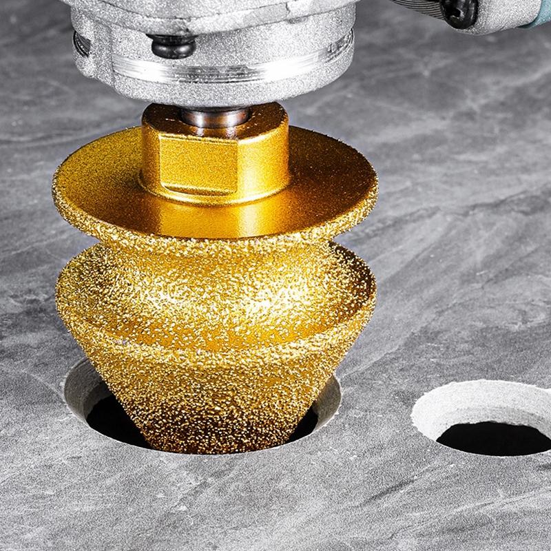 Brazing Edge Trimming 4 in 1  Diamond Chamfering Bit Angle Grinder Ceramic Tile Marble Hole Drilling Diamond Chamfering Machine