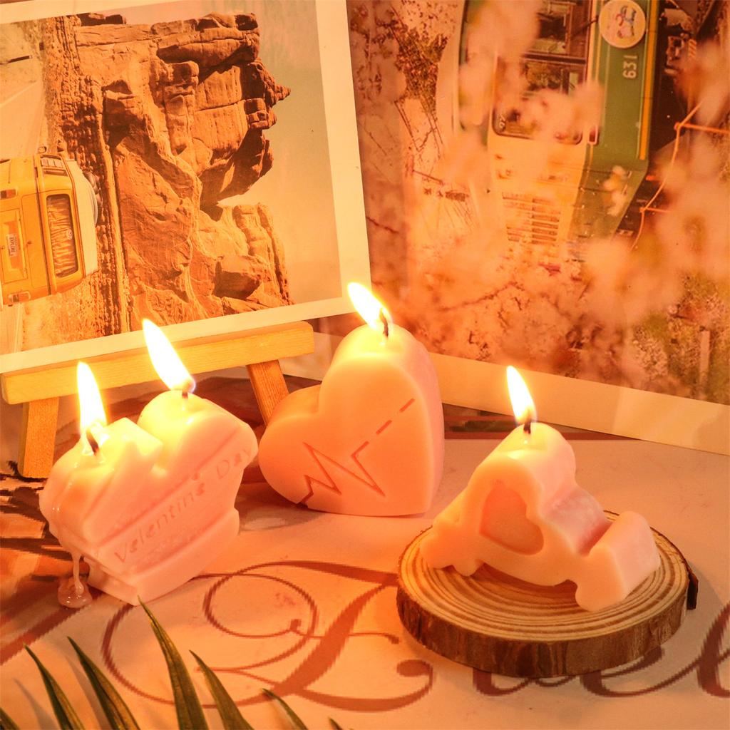 Different Heart Silicone Molds Epoxy Resin Mold DIY Scented Candle Mold Table Ornament Making Tool for Making Craft