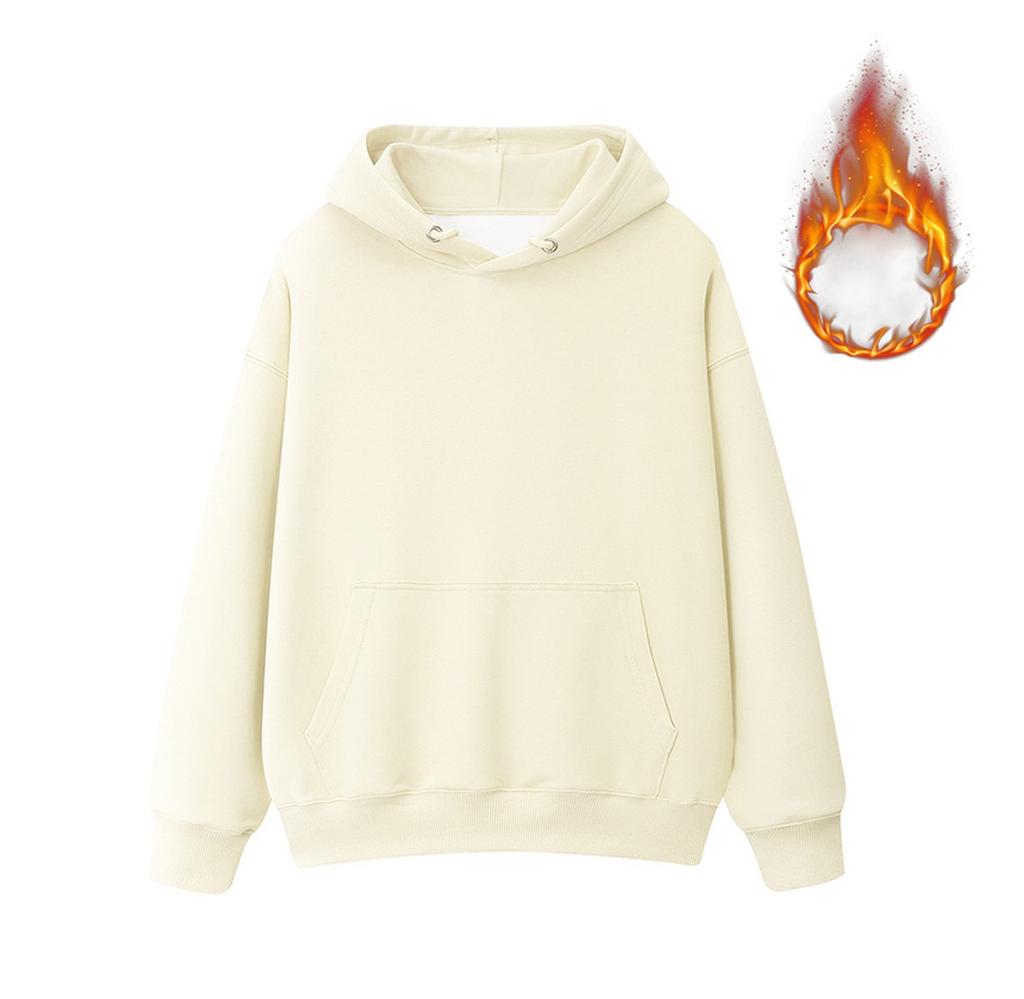 Женская модная однотонная повседневная толстовка с капюшоном и карманом, с длинным рукавом