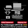 For Volkswagen UNYX 06 2026 Car Interior Protection Anti-Scratch Film trument Center Control Navigation Screen Accessories