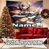 Custom Name Personalized Genshin Impact Print Tapestry, Wall Art Decor, Bedroom, Dorm, Apartment, LivingRoom, Party Backdrop, Gift for Birthday