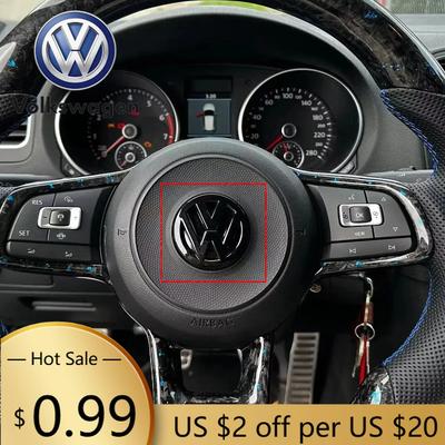 Для VOLKSWAGEN VW Volkswagen Глянцевая черная накладка на эмблему руля для Golf 7 Rline логотип черный для руля