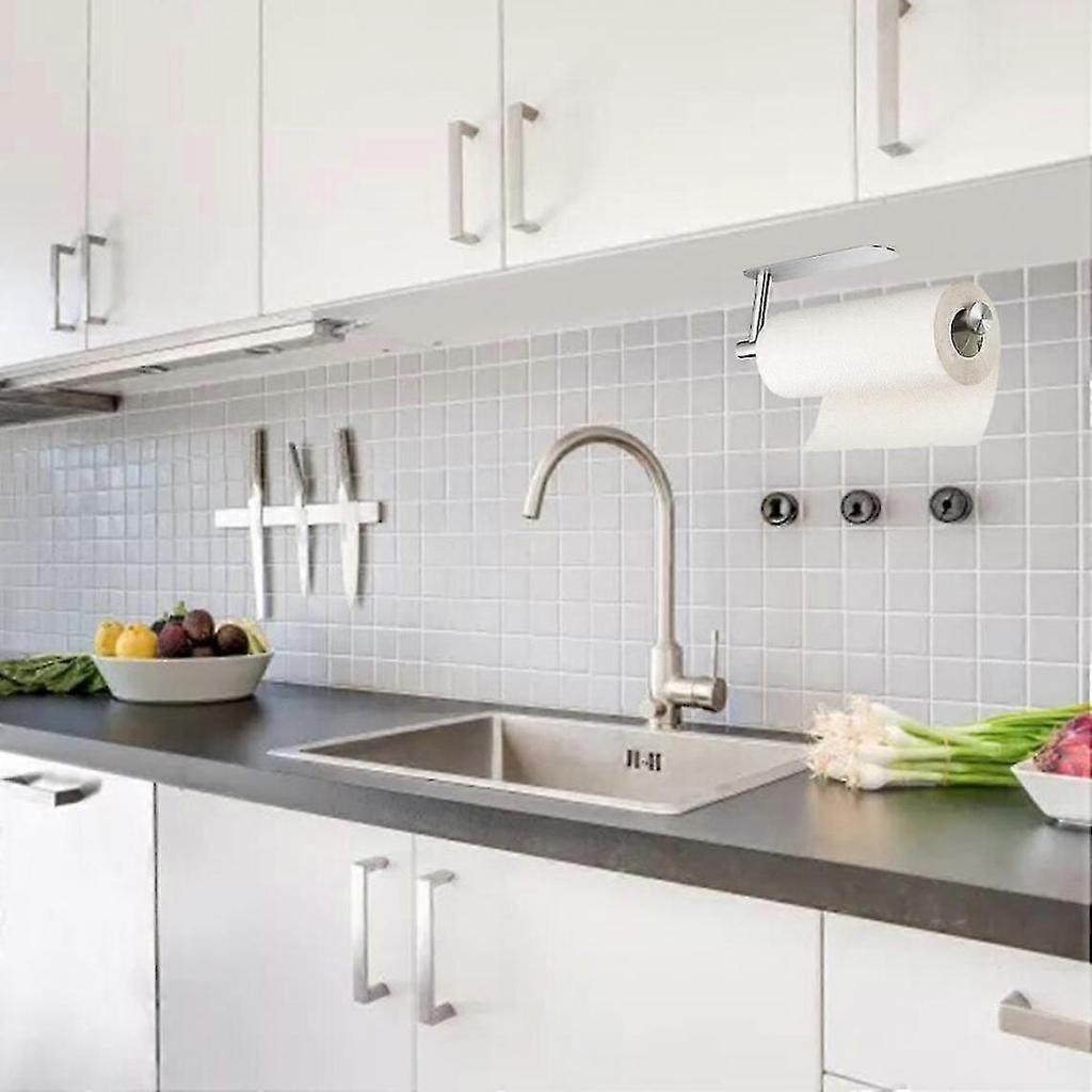 Toilet Paper Holder Stainless Steel Bathroom Accessories Kitchen Roll Paper Holder Paper Holder | Document Holder (silver)