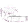 Solid Wood Bed 120 x 200 cm