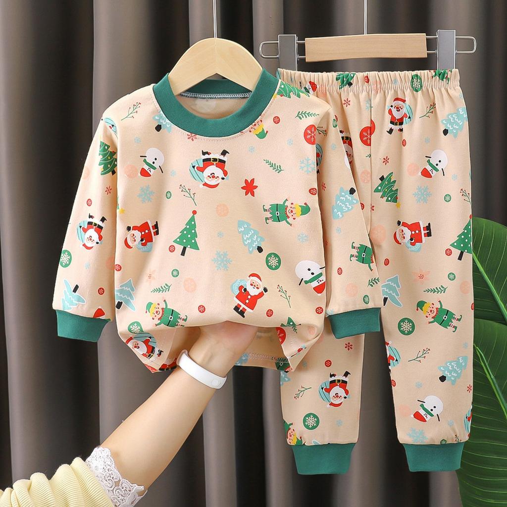 Children's Boys And Girls Home Wear And Pajamas Long-sleeved Tops And Trousers Sets