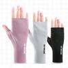 1 пара перчаток без пальцев с солнцезащитным эффектом, летние солнцезащитные перчатки с УФ-защитой, разноцветные перчатки для женщин, дышащие перчатки для вождения, подарки