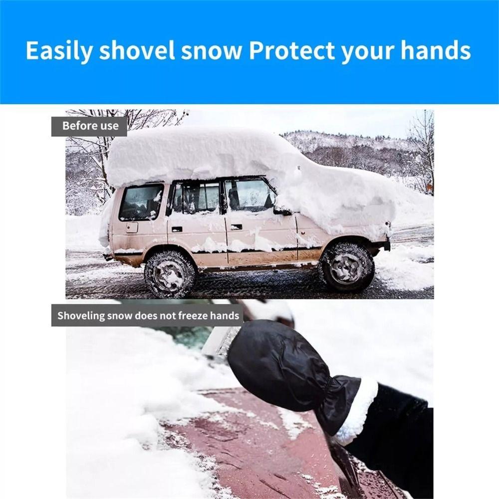 With Glove Snow Scraper Lambswool Cleaning Snow Shovel Portable Snow Shovel Gloves  Auto Window
