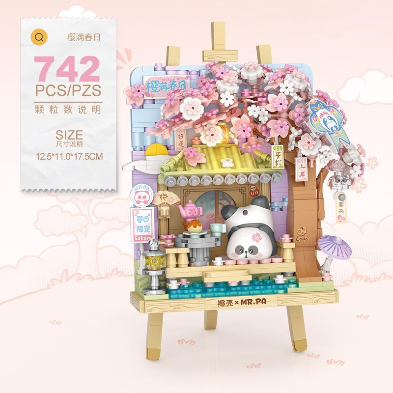 3D Puzzle Building Blocks Toy Cute Children'S Gift Assembly Art Picture Block Plaything Trendy Collectible