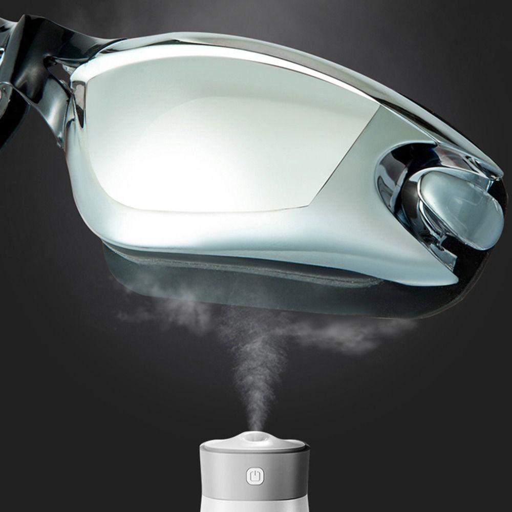 Adjustable Silicone Swim Cap Anti-fog Electroplated Flat Glasses Diving Eyewear  Water Sports