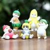 5Pcs Cartoon Cute Cat Doll Figure Toys Creative Fruits Kitten Ornaments Car Mini Ornament Desktop Decoration Holiday Gifts