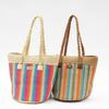 New Women's Handmade Paper Rope Woven Bucket Bag - Trendy and Versatile Straw Bag for Travel