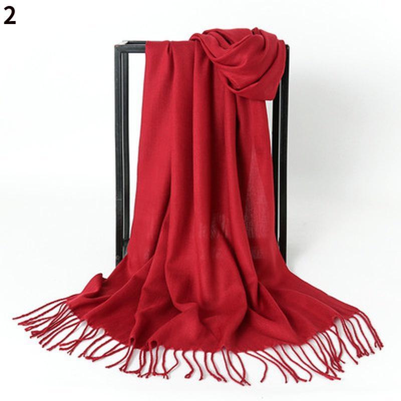 2021 Women Cashmere Scarves with Tassel Lady Winter Autumn Long Scarf High Quality Keep Warm Female Shawl Thicker Men Scarf