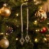 Vintage Pearl Crystal Hanging Ornament Christmas Tree Decor Holiday Party Decoration Lightweight Luxury Style