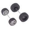 1Set Diy Racing Vehicle Toys 1:64 Car Wheels For Rubber Tire With Wheel Axle Model Modified Part