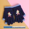 Kids' Winter Cartoon Plush Five-Finger Gloves - Warm, Anti-Freeze, for Boys & Girls, Medium To Large