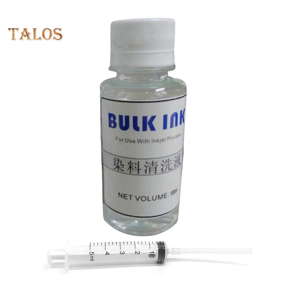 Talos 100ml Cleaning Fluid Dye Cleaner for Epson for Canon for Brother Inkjet Printer