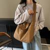 Large Capacity Canvas Tote Bag Literary Shoulder Bag Simple Messenger Bag
