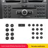 Наклейки с цифрами на кнопки CD центральной консоли Mercedes W204 C180/C200/GLK300