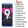 3PCS Hardness Tempered Glass For Huawei Honor 8 9 Lite V9 Play View 10 V10 Screen Protector Honor 7X 7A 7C 7S Protective Glas Film
