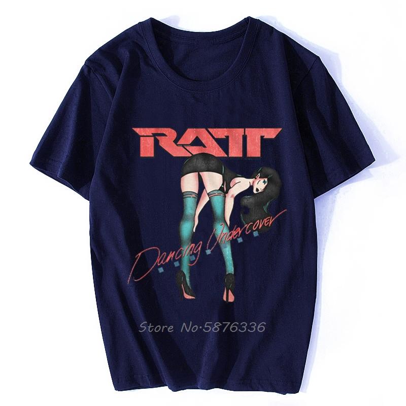 Ratt Танцующая Под Прикрытием Взрослая Футболка Хэви-метал Музыка Хлопок Новая Унисекс Смешные Топы Футболка