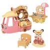 Sylvanian Families Парк развлечений Магазин Вкусный пончик Сертифицированная игрушка ST Mark Кукольный домик для возраста от 3 лет и Sylvanian Epoch «Доставка!» Вагон" Mi-93 Вверх,