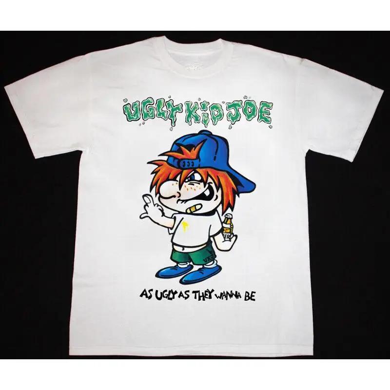 Винтажная футболка группы Ugly Kid Joe Плотный хлопок Белая Полный размер