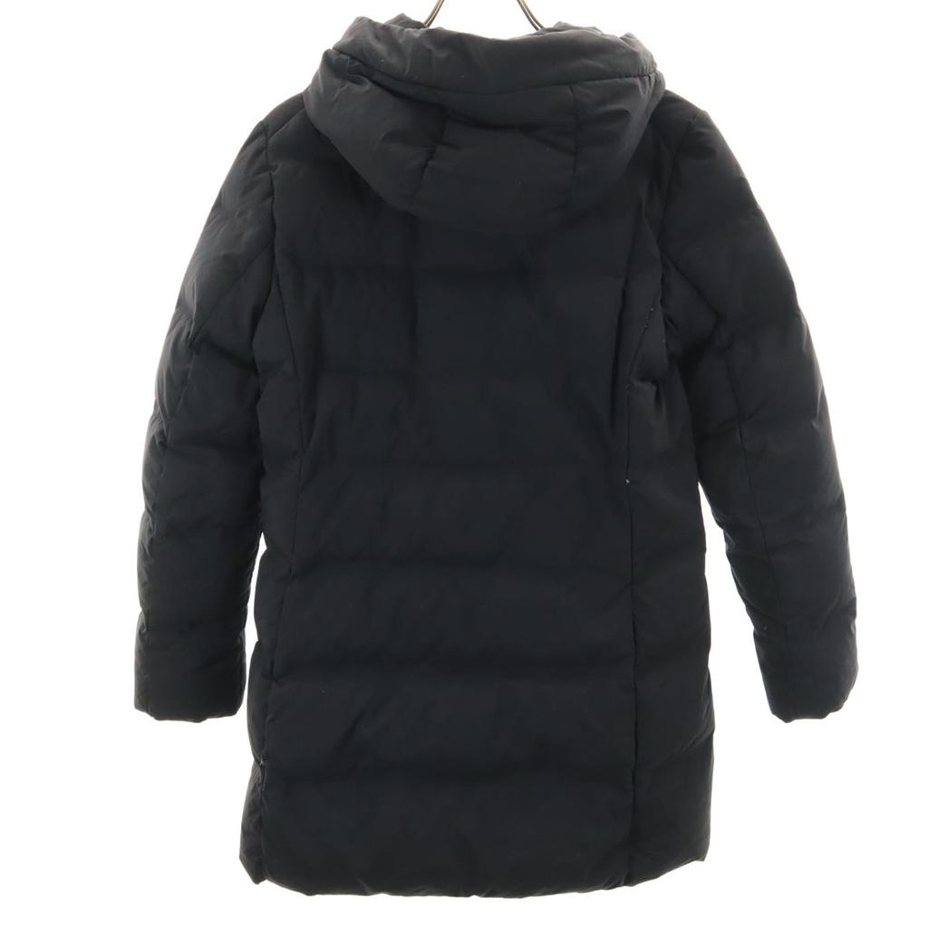 Uniqlo Бесшовное пуховое пальто S черное Женское Б/У