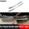 Для Toyota Corolla седан - Стальная накладка на задний бампер багажника, накладка на порог двери багажника, защитные аксессуары