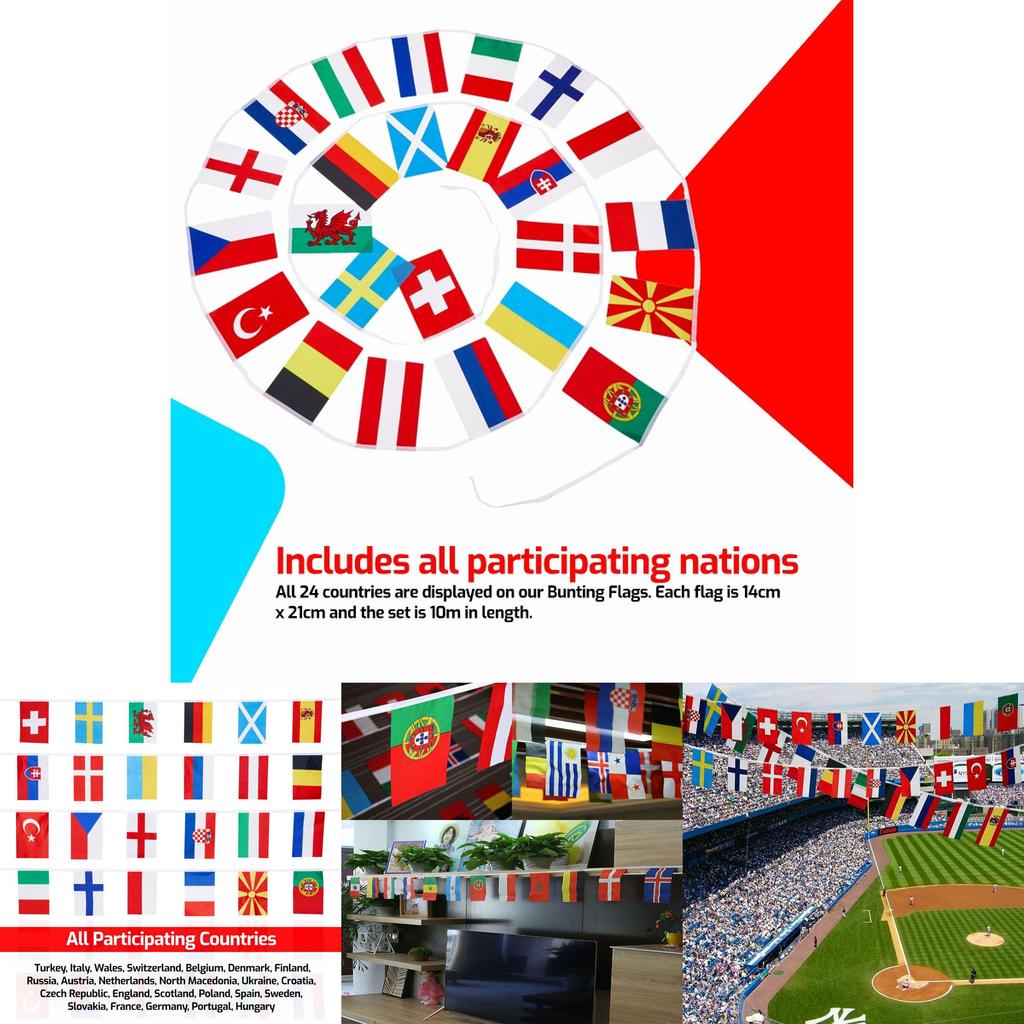 Флажки Евро 2021 Премиум Качества Турнирные Флаги Для Всех 24 Наций В Ярких Цветах
