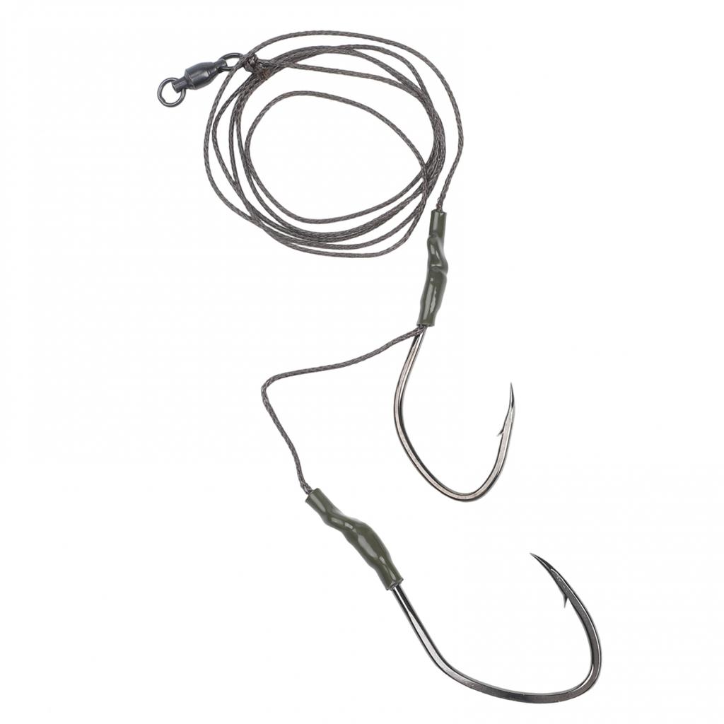 For Catfish Rig with PE Line 100cm and Carbon Hooks for Freshwater