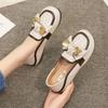 Shoes for Woman 2024 Round Toe Women's Summer Footwear Kawaii Moccasins Flats Cute Flat Green Stylish Chic and Elegant Shoe 39