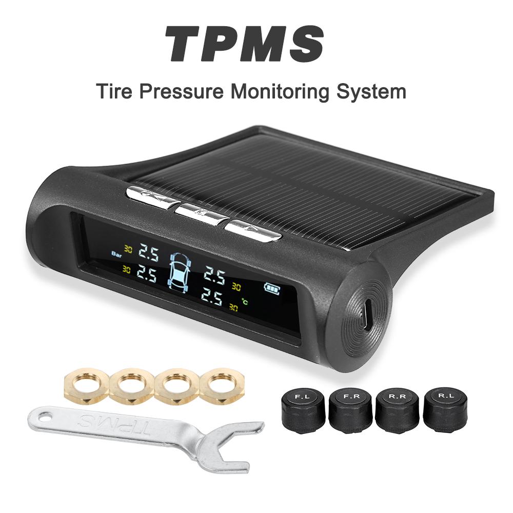 Универсальная беспроводная система контроля давления в шинах TPMS с 4 внешними разъемами