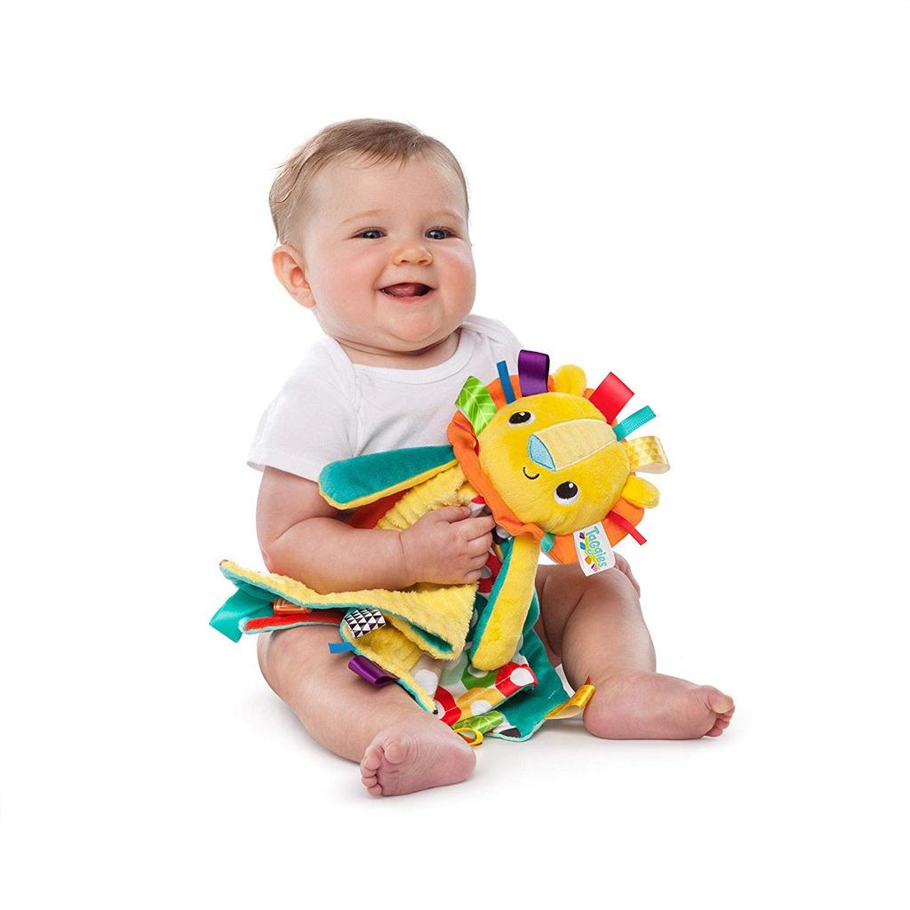 Bright Starts Cuddle Tags Blankey Lion Kids II & (10213-01)