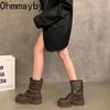 Fashion 2024 New Women Western Cowgirl Boots Fashion Slip On Short Boots Autumn Winter Thick Heel Women's Shoes