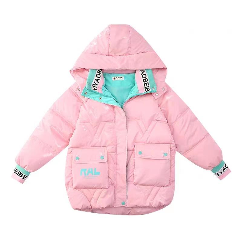 Зимняя куртка для девочек с подкладкой из плюша, утолщенная, теплая, с капюшоном, ветровка