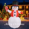 5.91 фута Надувная игрушка шляпа снеговик леденец с подсветкой LED Рождество для украшения двора лужайки вечеринки Рождественские товары для дома украшение подарок