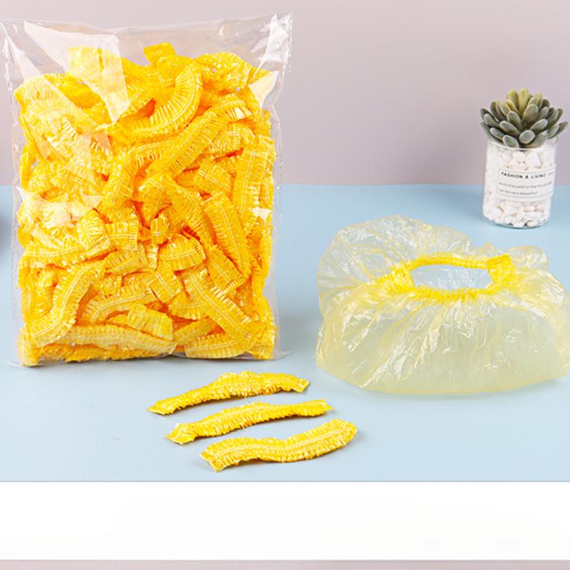 100Pcs Disposable Shower Caps Thick Large Size Waterproof Hair Dye Bathroom Supplies Spa Anti Hair Wet