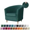 Velvet Tub Sofa Cover Stretch Soft Single Club Bath Sofa Chair Slipcover Bar Counter Armchair Covers with Seat Cover Home Hotel
