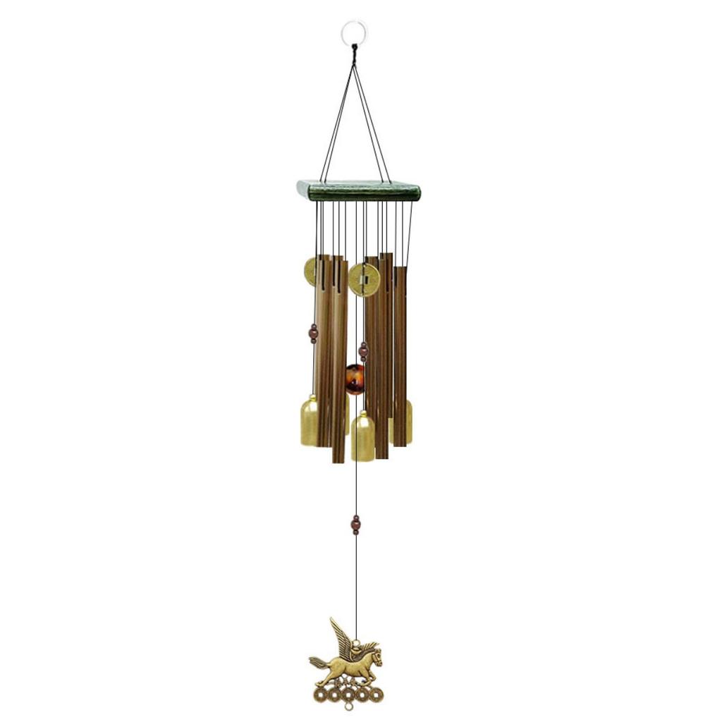 Classic Black Wind Chimes Large Aluminium Wind Chimes To Create a Zen Atmosphere Suitable for Outdoor, Garden, Patio Decor