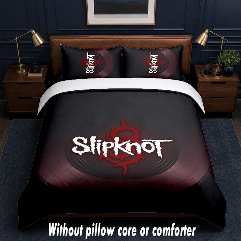 Slipknot Design Bed Bedding Set 1 Duvet Cover + 2 Pillowcases Soft Breathable Household Bed Linens