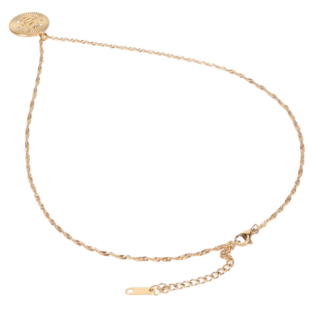 White Zircon Women Necklace Snake Pattern Electroplated Fashionable Female Pendant Necklace